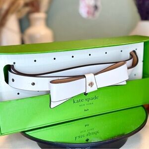 NWT! Kate Spade Off White Bow Accent Belt
